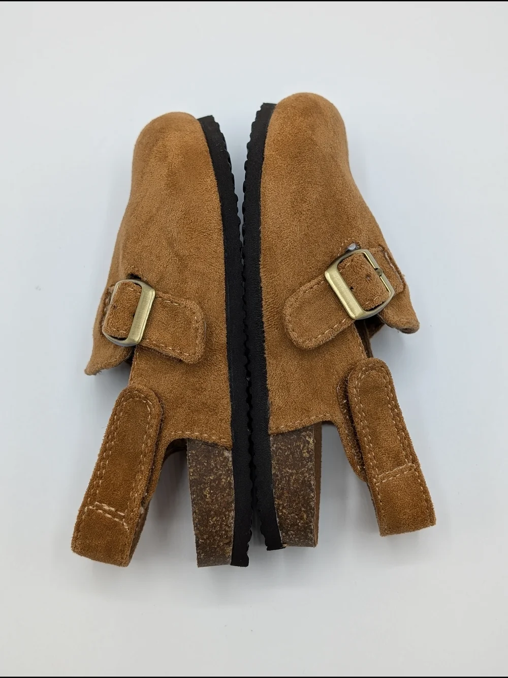 White Mountain Foodbed Shoes Little Kids 9 Suede Backstrap Clogs in Brown Benni